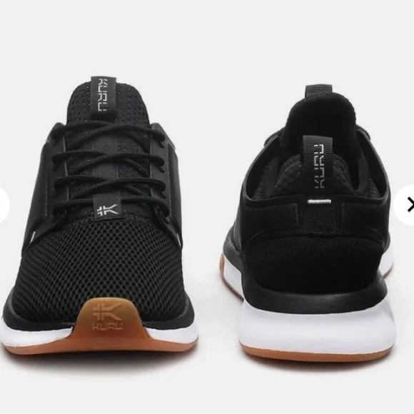 Kuru ATOM Jet Black & white Sneakers size 10 Wide - Picture 7 of 9